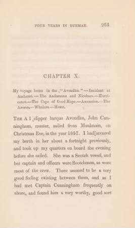 Chapter X. My voyage home in the "Avondhu" ...