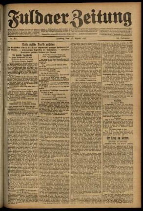 Ausgabe vom Freitag, den 13. April 1917.