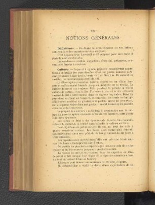 Notions Générales.
