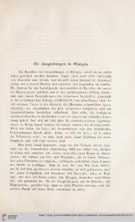 Die Ausgrabungen in Olympia