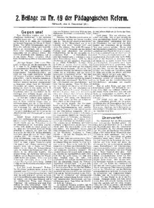 Unerwartet : 2. Beilage zu Nr. 49 der Pädagogischen Reform