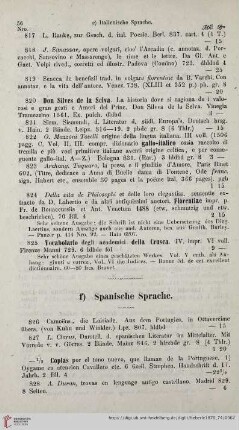 f) Spanische Sprache (Nro. 826 - 835)
