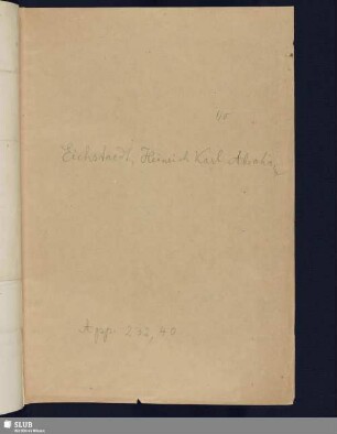 Nr. 40. Eichstaedt, Heinrich Carl Abraham