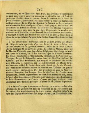 Mémoire Présenté Par La Commission Militaire, Séante A Mons, Aux Représentants Du Peuple Souverain Du Hainau