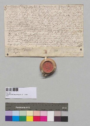 Berchtesgadener Leibgedingsbrief für Johann Pichelmeier (Pichelmayr) auf dem Pichelmeierhof zu Jettenstetten.; S: Stift Berchtesgaden