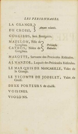 Les Personnages.