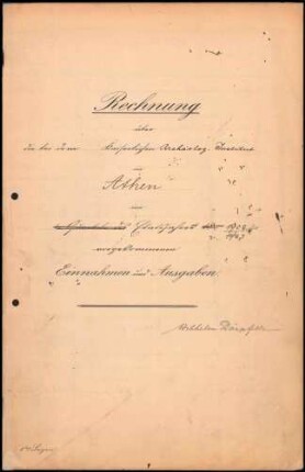 Abrechnung 1902/1903