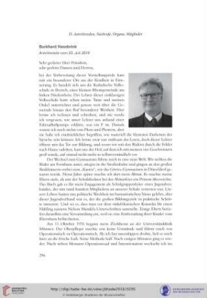 Antrittsrede vom 23. Juli 2016