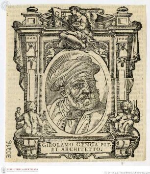 Giorgio Vasari: Delle vite de' più eccellenti pittori, scultori et architetti, In questa nuova edizione diligentemente reviste, ricorette, accresciute (...). Parte terza, Primo volume. Bologna: Evangelista Dozza, 1647, Girolamo Genga, Porträt