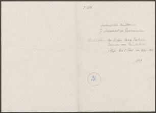 Gantakten des Küfers Georg Friedrich Renner von Gündelbach