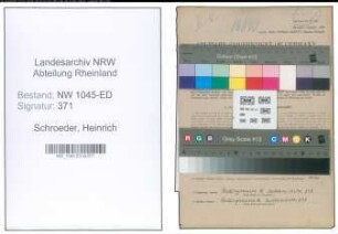 Entnazifizierung Heinrich Schroeder , geb. 12.02.1896 (Lehrer)