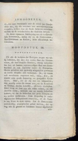 Hoofdstuk. III. Hottentotten