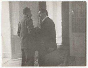 Lausanner Abrüstungskonferenz, Édouard Herriot und Franz von Papen im Hotel Beau Rivage. links: Franz von Papen, rechts: Édouard Herriot
