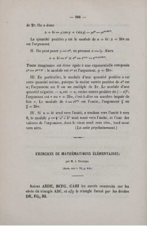 Expercuces de mathématiques élémentaires.