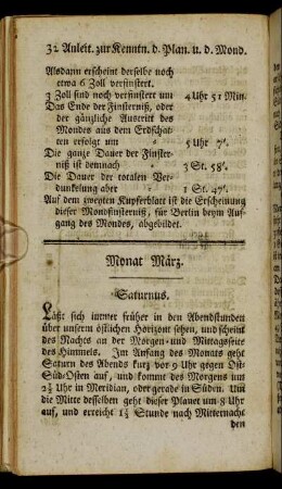 Monat März.