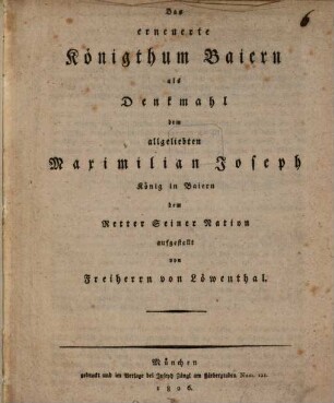 Das erneuerte Königthum