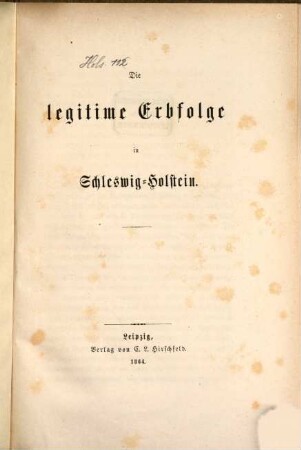 Die Legitime Erbfolge in Schleswig-Holstein