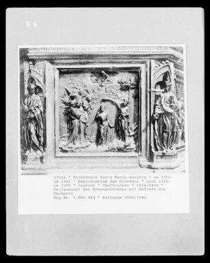 Taufbrunnen — Szenen aus dem Leben des Zacharias und des Täufers — Taufe Jesu