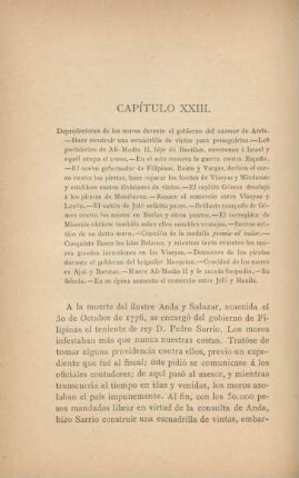 Capítulo XXIII. Depredaciones de los moros ...