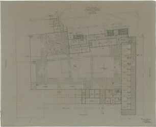 Gsaenger, Gustav; München, Theatinerstr.; Bayerisches Kultusministerium, Erweiterung - Vorprojekt Erweiterungsbau (Grundriss EG)