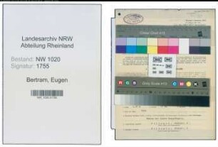 Entnazifizierung Eugen Bertram , geb. 04.09.1898 (Versandleiter)