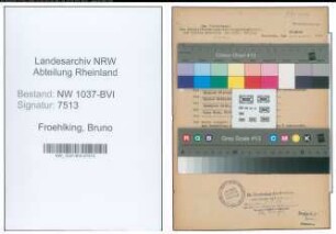 Entnazifizierung Bruno Froehlking , geb. 18.04.1899 (Sparkassenleiter)