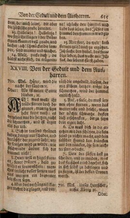 XXVIII. Von der Gedult und dem Ausharren