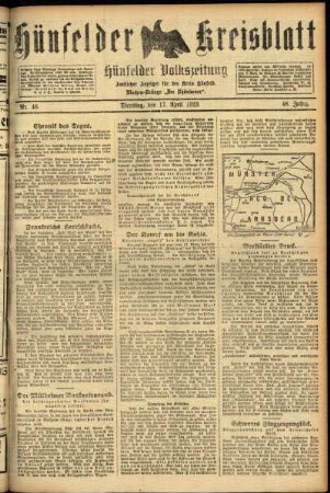 Ausgabe vom Dienstag, den 17. April 1923.