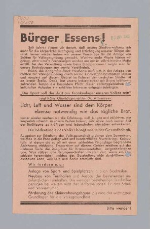 "Bürger Essens!"
