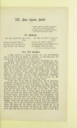 III. Am eigenen Herd