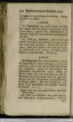 Beantwortung der Einwürfe. §. XXXV.
