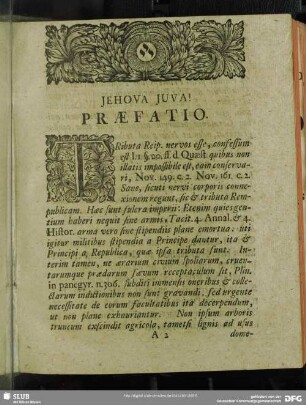 Jehova Juva! Praefatio