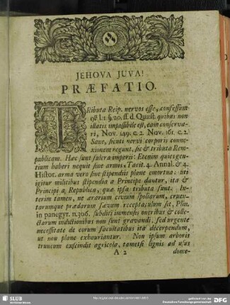Jehova Juva! Praefatio