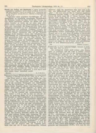 299-300 [Rezension] Kalt, Edmund, Biblisches Reallexikon. 3. u. 4. Liefg
