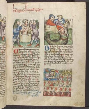 Josef wird in den Brunnen geworfen; Jona wird ins Meer geworfen (Kapitel 27); Das vierfach geliederte Totenreich (Kapitel 28)