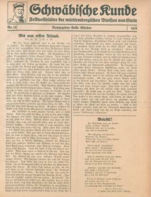 13.1918: Schwäbische Kunde