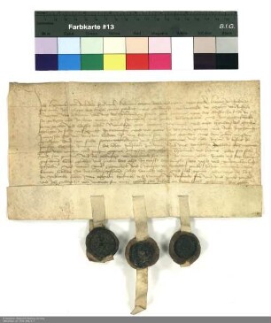 Revers Heinrichs von Reckrod und weiterer namentlich genannter Personen bezüglich der Belehnung mit zwei Vorwerken bei Heringen und weiteren im Einzelnen aufgeführten Lehen durch Johann [I. von Henneberg], Abt von Fulda