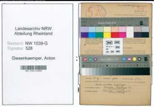 Entnazifizierung Anton Giesenkaemper , geb. 10.05.1909 (Gaertner)