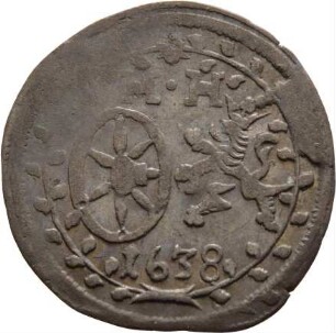 Münze, 2 Kreuzer, 1/2 Batzen, 1638