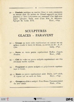 Sculptures Glaces - Paravent (Nr. 51-67)