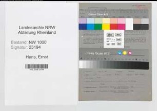 Entnazifizierung Ernst Hans, geb. 20.01.1904 (Dentist)