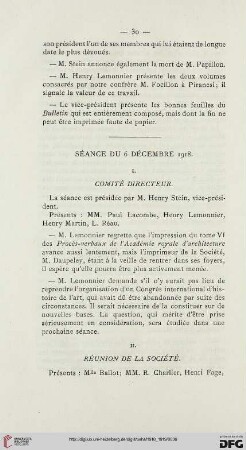 Séance du 6 décembre 1918