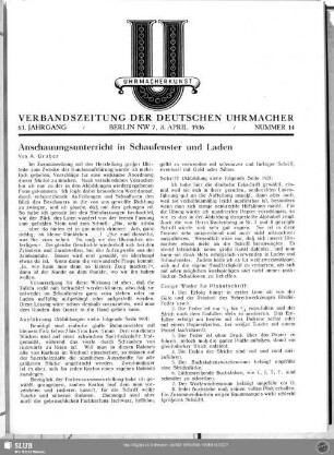 Anschauungsunterricht in Schaufenster und Laden