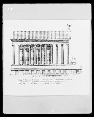 Rom, Forum Romanum, Tempel der Dioskuren Castor und Pollux