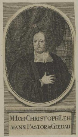 Bildnis des Iohann Christoph Lehmann