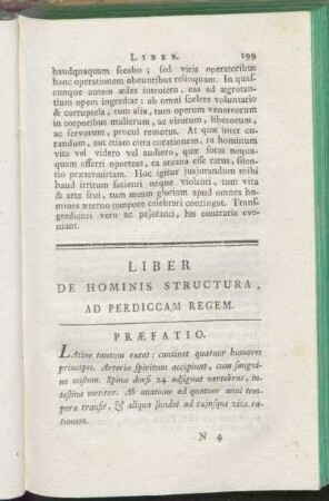 Liber De Hominis Structura, Ad Perdiccam Regem