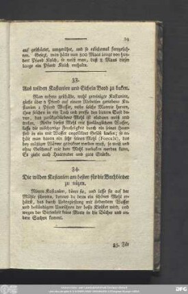 34. Die wilden Kastanien am besten für die Buchbinder zu nüzen.