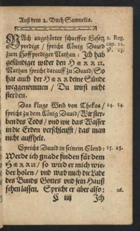 Auß dem 2. Buch Samuelis.