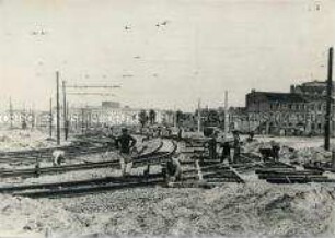 Ausbau des Schienennetzes auf der Alexanderstraße in Berlin