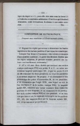 Composition de mathématique.